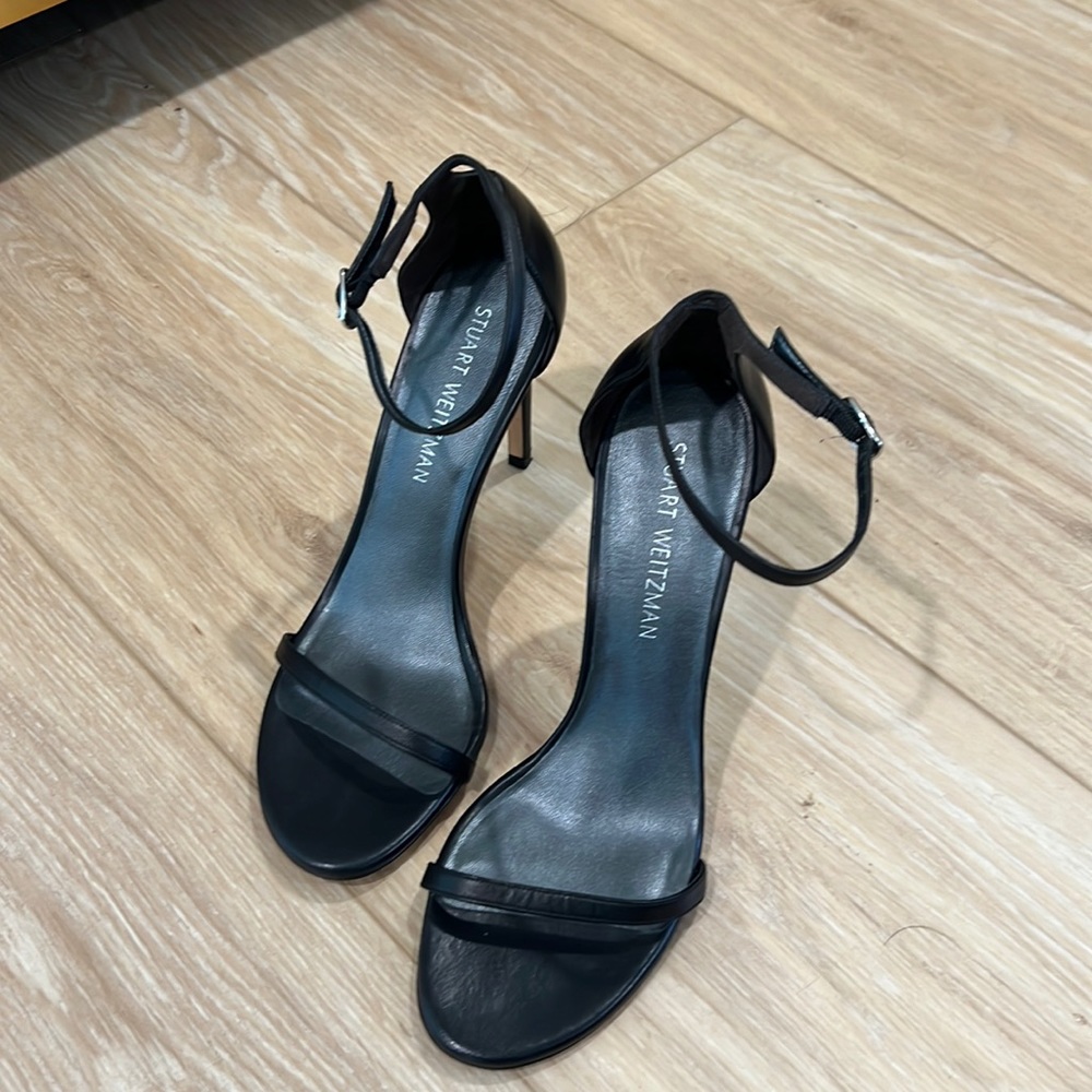 stuart weitzman nudistcurve ankle strap sandal (size 10)